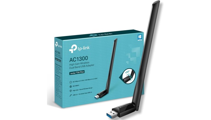 TP link Archer T3U Plus AC1300 High Gain Wireless Dual Band USB Adapter